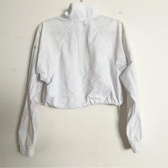 Alo Yoga Cropped 1/4 Zip Alumni Pullover White S - Picture 12 of 15
